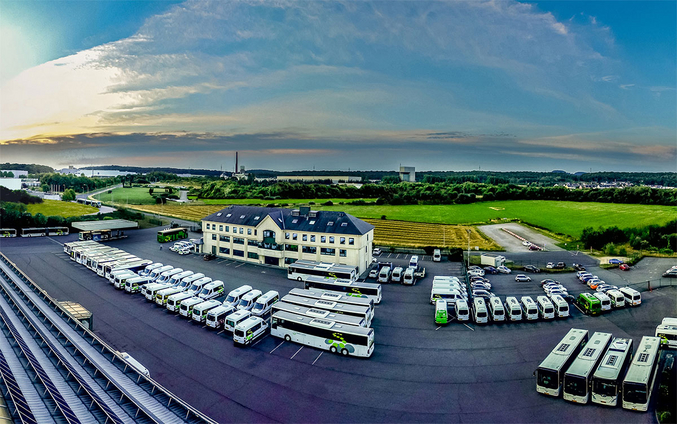 Luftansicht des Betriebshofs von Sales-Lentz