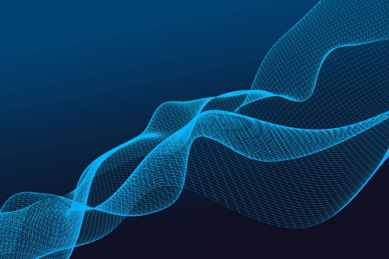 Abstrakte DNA-Strang-Darstellung von Daten